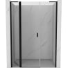 Mexen Mist L porte de douche pivotante 140 cm, transparent, noir - 8A4L-140-001-70-00