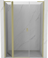 Mexen Mist L drzwi prysznicowe uchylne 150 cm, transparent, złote szczotkowane - 8A4L-150-001-55-00