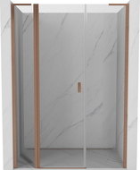 Mexen Mist L porta de duche pivotante 145 cm, transparente, cobre escovado - 8A4L-145-001-65-00
