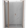 Mexen Mist L porte de douche pivotante 150 cm, transparent, cuivre brossé - 8A4L-150-001-65-00