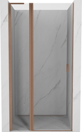 Mexen Mist L okretna tuš vrata 95 cm, prozirna, brušena mjedenica - 8A4L-095-000-65-00