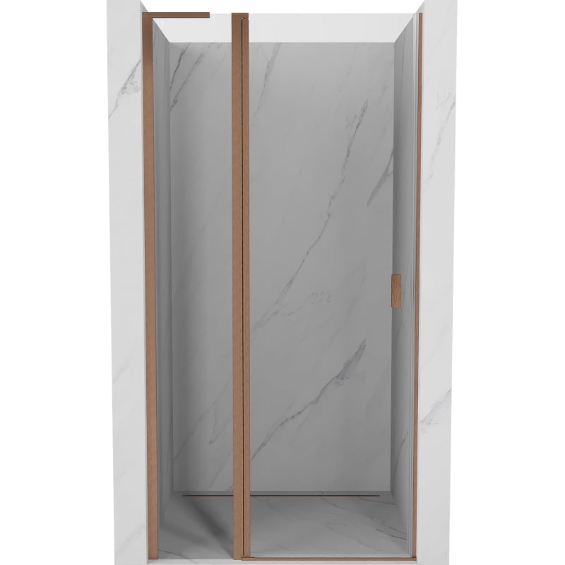 Mexen Mist L Duschschwingtür 105 cm, transparent, gebürstetes Kupfer - 8A4L-105-000-65-00
