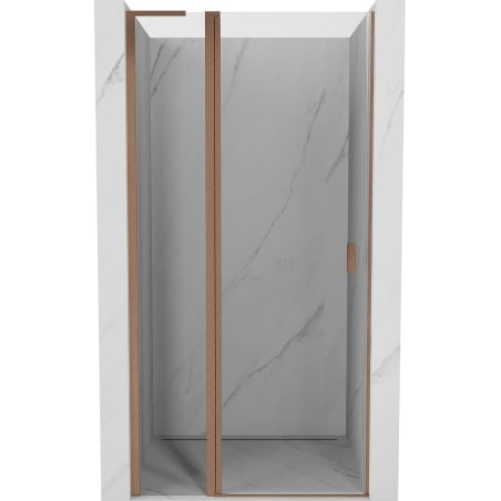 Mexen Mist L Duschschwingtür 105 cm, transparent, gebürstetes Kupfer - 8A4L-105-000-65-00