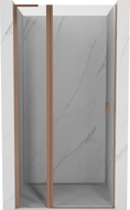 Mexen Mist L okretna tuš vrata 110 cm, prozirna, brušeni bakar - 8A4L-110-000-65-00