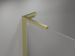 Mexen Mist L Duschdrehtür 110 cm, transparent, gold gebürstet - 8A4L-110-000-55-00