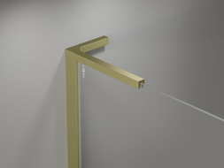 Mexen Mist L Duschdrehtür 120 cm, transparent, gebürstetes Gold - 8A4L-120-000-55-00