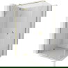 Mexen Mist-H T ανοιγόμενη αριστερή καμπίνα ντους 120 x 95 εκ., διαφανής, χρυσή