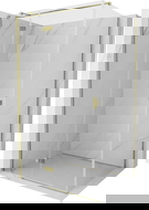 Mexen Mist-H T Duschkabine schwenkbar links 80 x 100 cm, transparent, gold - 8A5T-080-100-50-00-L