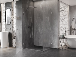 Mexen Lunar-B lénks oppen Duschkabinn 85 x 70 cm, transparent, Chrom - 832-085-070-01-00-L