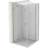 Mexen Mist H T cabine de douche battante gauche 100 x 100 cm, transparent, or - 8A5T-100-100-50-00-L