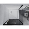 Mexen Apia Schiebedusche 100 x 100 cm, transparent, schwarz + Duschwanne Flat, weiß - 840-100-100-70-00-4010B