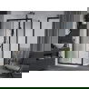 Mexen Apia Duschkabine Schiebetür 110 x 90 cm, transparent, schwarz + Flat Duschwanne, weiß- 840-110-090-70-00-4010B