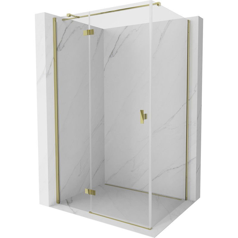 Mexen Mist H T Duschkabine Schwingtür links 90 x 120 cm, transparent, gold - 8A5T-090-120-50-00-L