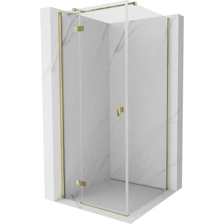 Mexen Mist-H T Left-Hand Hinged Shower Enclosure 120 x 120 cm, Transparent, Gold - 8A5T-120-120-50-00-L