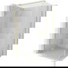 Mexen Mist H T Duschkabine, klappbar, links 75 x 70 cm, transparent, gebürstetes Gold - 8A5T-075-070-55-00-L