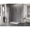 Mexen Lunar-B dušikabiin, vasakpoolne 100 x 80 cm, läbipaistev, kroom - 832-100-080-01-00-L