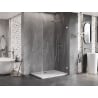 Mexen Lunar-B desna zakretna tuš kabina 90 x 80 cm, prozirna, krom - 832-090-080-01-00-P