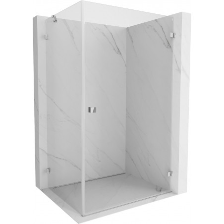 Mexen Lunar-B avatav dušinurk parempoolne 100 x 80 cm, läbipaistev, kroom - 832-100-080-01-00-P