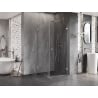 Mexen Lunar-B dušinurk avatav parempoolne 90 x 90 cm, läbipaistev, kroom - 832-090-090-01-00-P