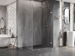 Mexen Lunar-B cabine de douche pivotante droite 95 x 90 cm, transparent, chrome - 832-095-090-01-00-P