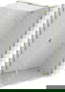 Mexen Mist-H T Duschkabine, rechts öffnend, 90 x 75 cm, transparent, gold - 8A5T-090-075-50-00-P