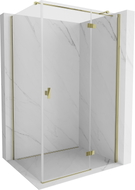 Mexen Mist-H T tuš kabina s desnim zakretnim vratima 90 x 75 cm, prozirna, zlatna - 8A5T-090-075-50-00-P