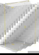 Mexen Mist-H T douchecabine scharnierend links 75 x 85 cm, transparant, geborsteld goud - 8A5T-075-085-55-00-L