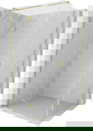 Mexen Mist-H T Duschkabine mit aufklappbarer linker Tür 80 x 85 cm, transparent, gebürstetes Gold - 8A5T-080-085-55-00-L