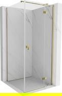 Mexen Mist H T cabine de douche pivotante droite 90 x 90 cm, transparent, or - 8A5T-090-090-50-00-P