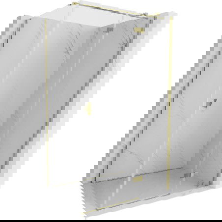 Mexen Mist H T Duschkabine, rechte öffnende Tür 120 x 90 cm, transparent, gold - 8A5T-120-090-50-00-P