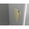 Cabine de douche pivotante gauche Mexen Mist H T 90 x 90 cm, transparent, or brossé - 8A5T-090-090-55-00-L