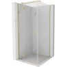 Mexen Mist-H T left-hand hinged shower enclosure 90 x 90 cm, transparent, brushed gold - 8A5T-090-090-55-00-L