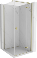 Mexen Mist H T Duschkabine, schwenkbar, rechts 100 x 100 cm, transparent, gold - 8A5T-100-100-50-00-P