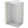 Mexen Mist H T cabine de douche pivotante gauche 100 x 90 cm, transparent, or brossé - 8A5T-100-090-55-00-L