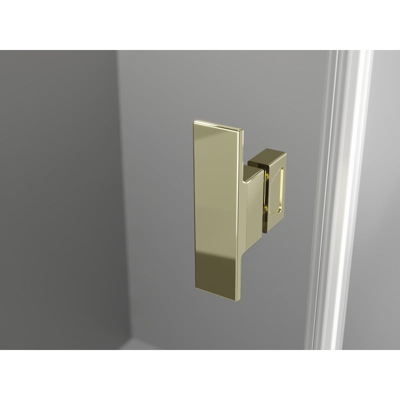 Mexen Mist-H T right-side hinged shower enclosure 70 x 110 cm, transparent, gold - 8A5T-070-110-50-00-P