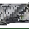 Mexen Apia Duschkabine zum Schieben 90 x 70 cm, transparent, schwarz + Flat Duschwanne, schwarz - 840-090-070-70-00-4070B
