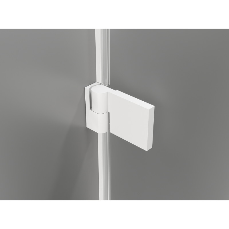 Mexen Lunar-B vasakukäeline dušinurk 90 x 80 cm, läbipaistev, valge - 832-090-080-20-00-L