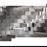 Mexen Lunar-B Duschkabine schwenkbar links 100 x 90 cm, transparent, weiß - 832-100-090-20-00-L