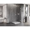 Mexen Lunar-B right-side swing shower enclosure 70 x 70 cm, transparent, white - 832-070-070-20-00-P