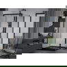 Mexen Apia douchecabine schuif 90 x 90 cm, transparant, zwart + Flat douchebak, zwart - 840-090-090-70-00-4070B