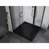 Mexen Apia drsna tuš kabina 90 x 90 cm, prozorna, črna + plitevna Flat, črna - 840-090-090-70-00-4070B