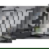 Mexen Apia douchecabine schuif 90 x 90 cm, transparant, zwart + Flat douchebak, zwart - 840-090-090-70-00-4070B