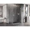 Mexen Lunar-B Duschkabine, schwenkbar, rechts, 85 x 80 cm, transparent, weiß - 832-085-080-20-00-P