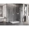 Mexen Lunar-B Duschkabine, schwenkbar, rechts, 85 x 80 cm, transparent, weiß - 832-085-080-20-00-P