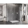 Mexen Lunar-B parema uksega dušinurk 95 x 80 cm, läbipaistev, valge - 832-095-080-20-00-P
