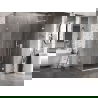 Mexen Lunar-B scharnierbare douchecabine rechts 95 x 90 cm, transparant, wit - 832-095-090-20-00-P