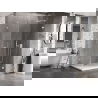 Mexen Lunar-B scharnierbare douchecabine rechts 95 x 90 cm, transparant, wit - 832-095-090-20-00-P