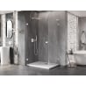 Mexen Lunar-B L left hinged shower cabin 80 x 70 cm, transparent, white - 832L-080-070-20-00-L