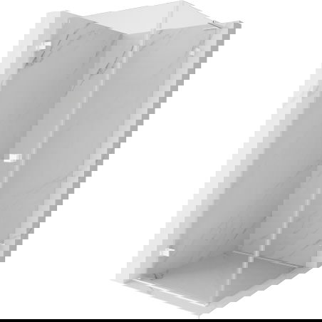 Mexen Lunar-B L Duschkabine schwenkbar links 80 x 80 cm, transparent, weiß - 832L-080-080-20-00-L