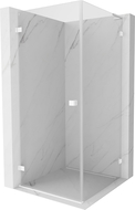 Mexen Lunar-B L Duschkabine schwenkbar links 80 x 80 cm, transparent, weiß - 832L-080-080-20-00-L